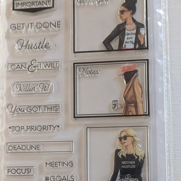 NWT Stamps Rong Rong 22 pc Clear Hampton Art Planner Schedule Fashion Crafts NEW - Picture 3 of 8